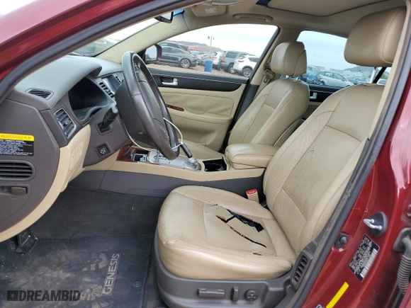 2013 Hyundai Genesis 3.8L with VIN KMHGC4DDXDU223649, listed as a Copart auction lot 51178495 with 182,237 mi miles and Salvage Title. Bid and sale history available at carsss.com. Image 7.