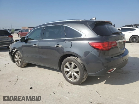2014 Acura MDX Advance with VIN 5FRYD4H83EB038385, listed as a Copart auction lot 49025375 with 97,357 mi miles and Salvage Title. Bid and sale history available at DreamBid. Image 2.