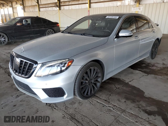 2016 Mercedes-Benz S 550 with VIN WDDUG8CB6GA228409, listed as a Copart auction lot 53728155 with 65,396 mi miles and Salvage Title. Bid and sale history available at carsss.com. Image 1.