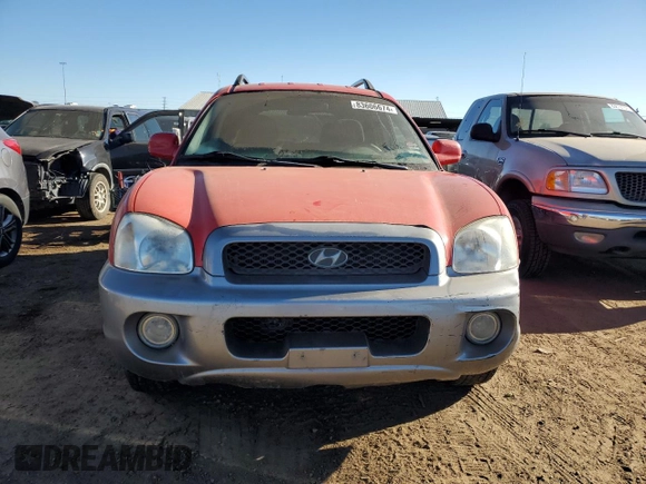 2002 Hyundai Santa Fe GLS with VIN KM8SC13D13U523394, listed as a Copart auction lot 83606674 with 162,835 mi miles and Clean Title. Bid and sale history available at carsss.com. Image 5.