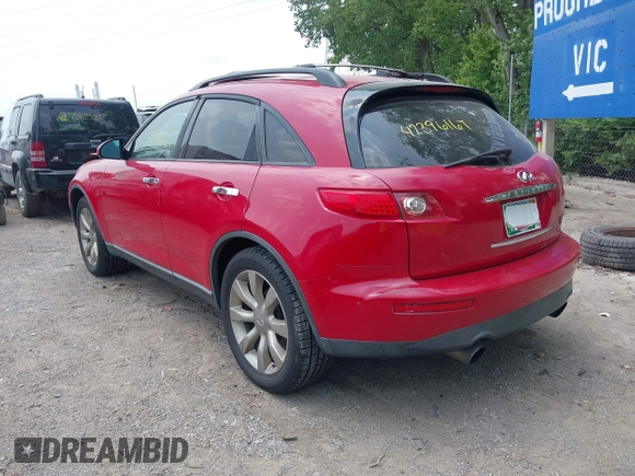 2003 Infiniti FX Options with VIN JNRBS08W13X001052, listed as a IAAI auction lot 42396167 with 128,000 mi miles and . Bid and sale history available at DreamBid. Image 3.