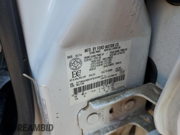 2015 Ford F-350 Platinum with VIN 1FT8W3B61FEA54617, listed as a Copart auction lot 74840444 with 114,941 mi miles and Salvage Title. Bid and sale history available at DreamBid. Image 12.
