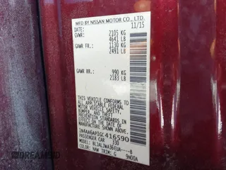 2016 Nissan Maxima Platinum z VIN 1N4AA6AP1GC416590, wystawiony jako IAAI lot #41817288 z przebiegiem 248 514 mil mil oraz . Historia ofert i sprzedaży dostępna na DreamBid. Obrazek 9.