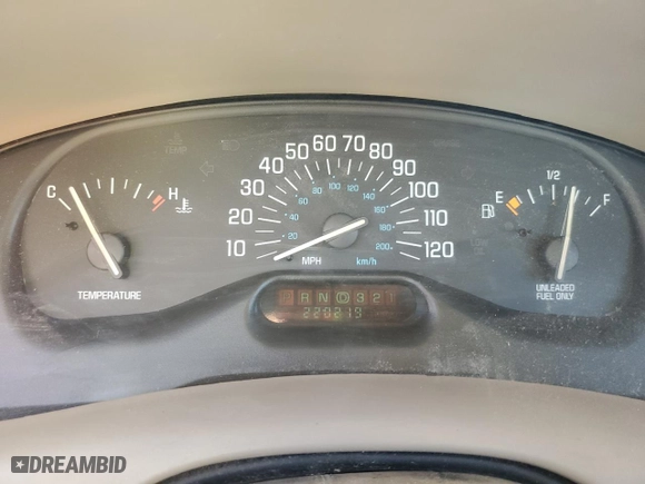 1997 Buick Century Custom with VIN 2G4WS52MXV1434158, listed as a Copart auction lot 73111684 with 220,219 mi miles and Non Repairable. Bid and sale history available at carsss.com. Image 9.