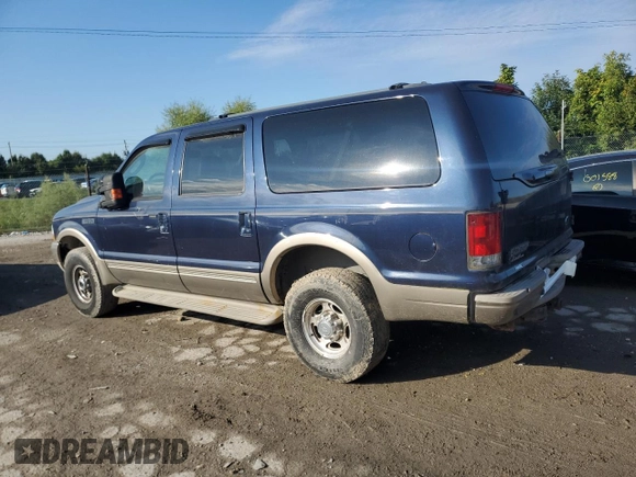 2003 Ford Excursion Eddie Bauer z VIN 1FMNU45S13EB44882, wystawiony jako Copart lot #72880424 z przebiegiem 215 341 mil mil oraz Czysty tytuł • Clean title. Historia ofert i sprzedaży dostępna na DreamBid. Obrazek 2.
