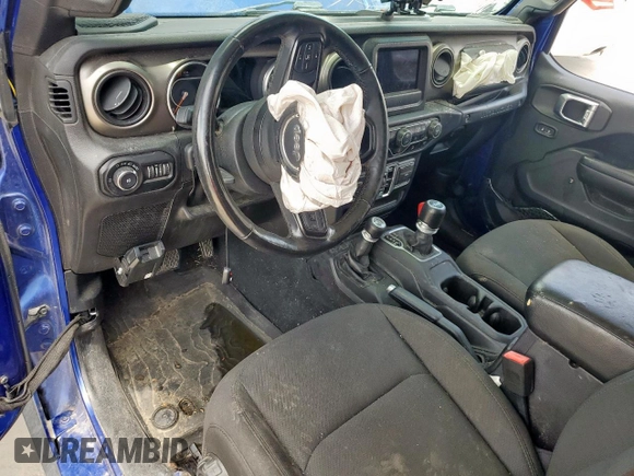 2018 Jeep Wrangler Unlimited Sport S with VIN 1C4HJXDG0JW272837, listed as a Copart auction lot 57532455 with Not provided miles and Salvage title. Bid and sale history available at DreamBid. Image 8.