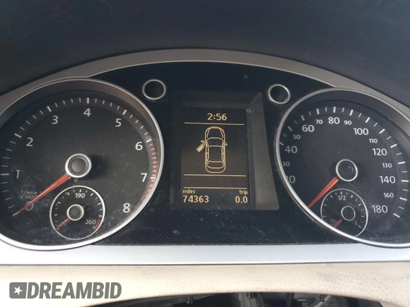 2011 Volkswagen CC Sport with VIN WVWMP7AN0BE705581, listed as a Copart auction lot 48782195 with 74,363 mi miles and Salvage Title. Bid and sale history available at carsss.com. Image 9.