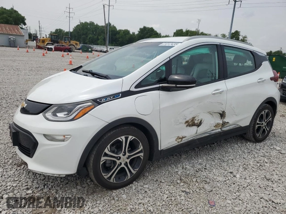 2017 Chevrolet Bolt EV Premier z VIN 1G1FX6S04H4143729, wystawiony jako Copart lot #61012435 z przebiegiem 54 277 mil mil oraz Szkoda całkowita • Salvage title. Historia ofert i sprzedaży dostępna na DreamBid. Obrazek 1.