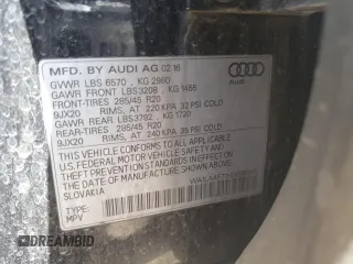 2017 Audi Q7 Premium Plus z VIN WA1LAAF71HD009745, wystawiony jako Copart lot #53754885 z przebiegiem 129 993 mil mil oraz Szkoda całkowita • Salvage title. Historia ofert i sprzedaży dostępna na DreamBid. Obrazek 13.