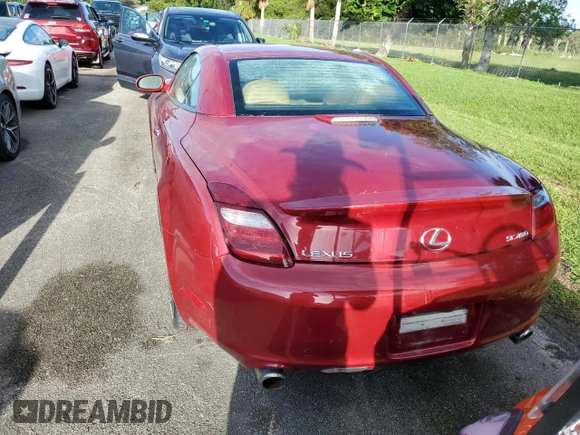 2007 Lexus SC 430 with VIN JTHFN45Y579012182, listed as a Copart auction lot 73826304 with Not Provided miles and Salvage Title. Bid and sale history available at DreamBid. Image 6.