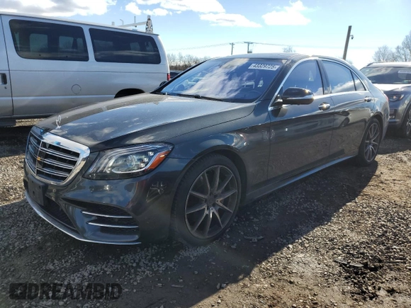 2018 Mercedes-Benz S 560 with VIN WDDUG8GB6JA398769, listed as a Copart auction lot 43329725 with 76,735 mi miles and Salvage Title. Bid and sale history available at carsss.com. Image 1.