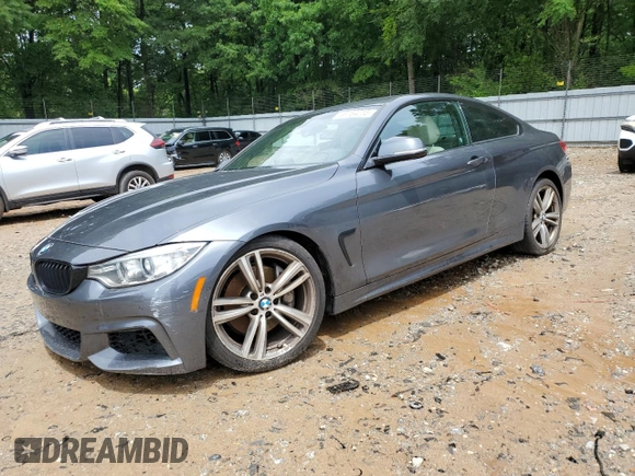 2015 BMW 4 Series 435i with VIN WBA3R1C50FK193213, listed as a Copart auction lot 58164215 with 109,366 mi miles and Salvage title. Bid and sale history available at DreamBid. Image 1.