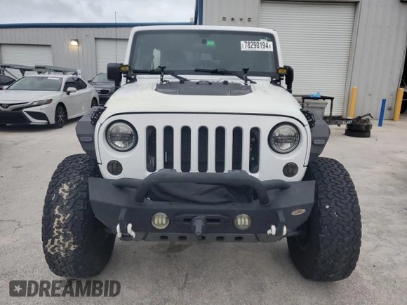 2018 Jeep Wrangler JK Unlimited Sport S with VIN 1C4BJWDG4JL814586, listed as a Copart auction lot 78290194 with 73,125 mi miles and Salvage Title. Bid and sale history available at carsss.com. Image 5.