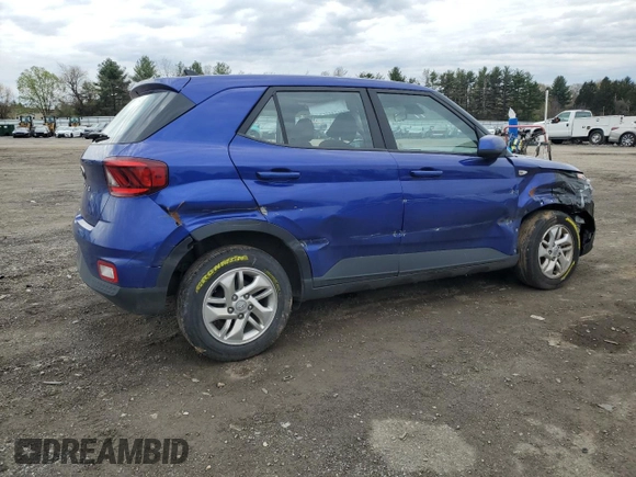 2021 Hyundai Venue SE with VIN KMHRB8A38MU066282, listed as a Copart auction lot 53087095 with 92,466 mi miles and Salvage Title. Bid and sale history available at DreamBid. Image 3.
