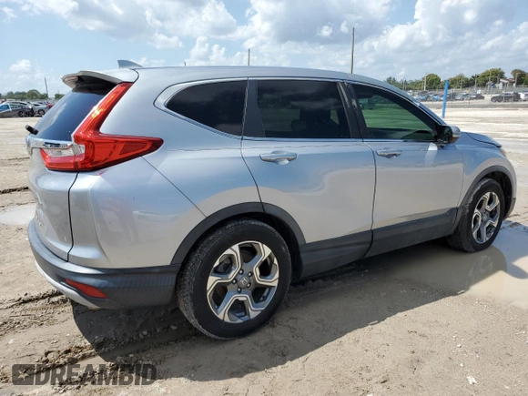 2017 Honda CR-V EX-L with VIN 5J6RW1H88HL000614, listed as a Copart auction lot 51646085 with 52,695 mi miles and Salvage Title. Bid and sale history available at DreamBid. Image 3.