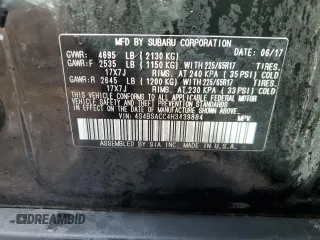 2017 Subaru Outback Premium with VIN 4S4BSACC4H3439884, listed as a Copart auction lot 54335165 with 102,066 mi miles and Clean Title. Bid and sale history available at DreamBid. Image 13.
