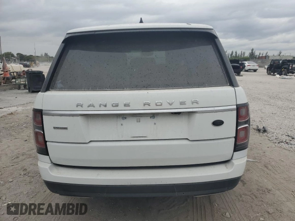 2018 Land Rover Range Rover with VIN SALGS2REXJA500285, listed as a Copart auction lot 46213465 with 44,603 mi miles and Salvage title. Bid and sale history available at DreamBid. Image 6.