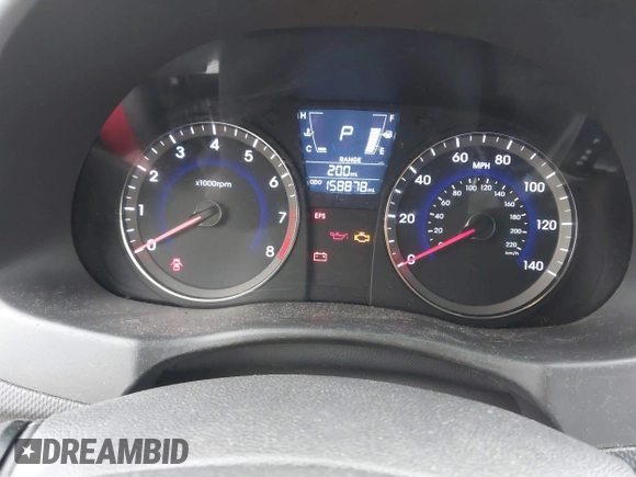 2013 Hyundai Accent GLS with VIN KMHCT4AE3DU537137, listed as a IAAI auction lot 42046119 with 158,878 mi miles. Bid and sale history available at carsss.com. Image 7.