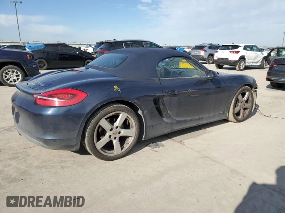 2014 Porsche Boxster с VIN WP0CA2A83ES121188, выставлен на аукционе Copart как лот 45205545 с пробегом 126 168 миль миль и Списание • Salvage title. История ставок и продаж доступна на DreamBid. Изображение 3.
