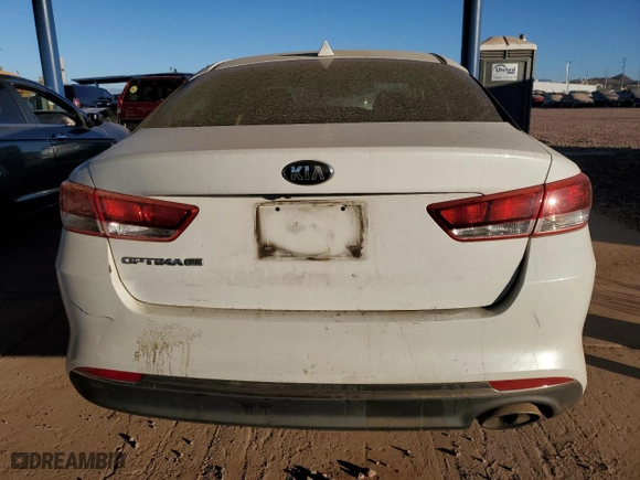 2017 Kia Optima LX with VIN 5XXGT4L32HG128916, listed as a Copart auction lot 41852555 with 104,283 mi miles and Salvage Title. Bid and sale history available at carsss.com. Image 6.
