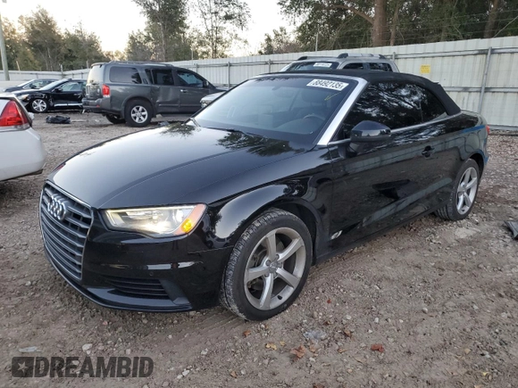 2016 Audi A3 1.8T Premium with VIN WAU67LFF1G1113170, listed as a Copart auction lot 88492135 with 56,881 mi miles and Salvage Title. Bid and sale history available at carsss.com. Image 1.