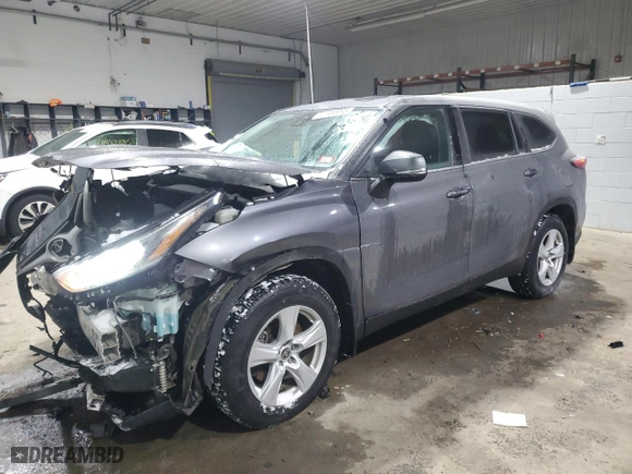 2021 Toyota Highlander L with VIN 5TDBZRBH2MS126675, listed as a Copart auction lot 41966995 with 75,886 mi miles and Salvage Title. Bid and sale history available at carsss.com. Image 1.