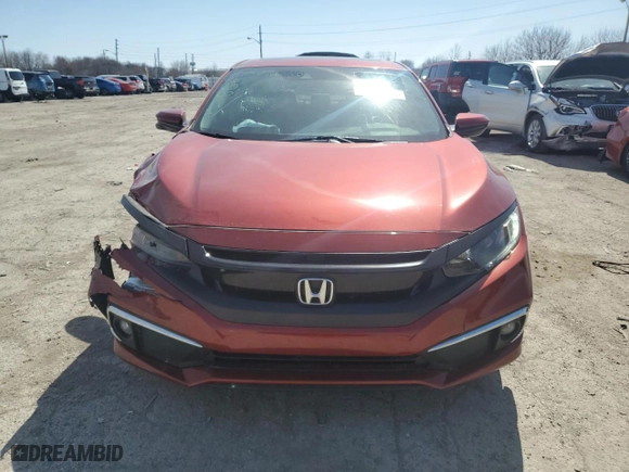 2021 Honda Civic Sedan EX-L with VIN 2HGFC1F77MH701293, listed as a Copart auction lot 49595975 with 78,054 mi miles and Salvage Title. Bid and sale history available at carsss.com. Image 5.