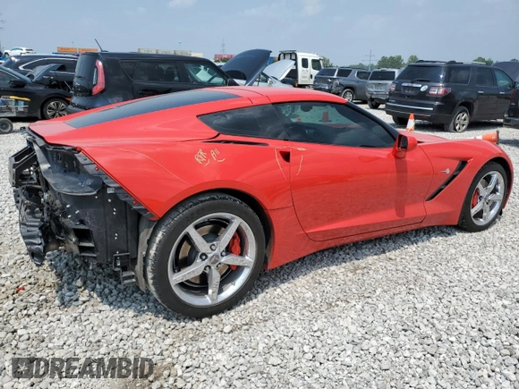 2014 Chevrolet Corvette 2LT with VIN 1G1YC2D76E5117047, listed as a Copart auction lot 59608325 with 33,085 mi miles and Salvage title. Bid and sale history available at DreamBid. Image 3.
