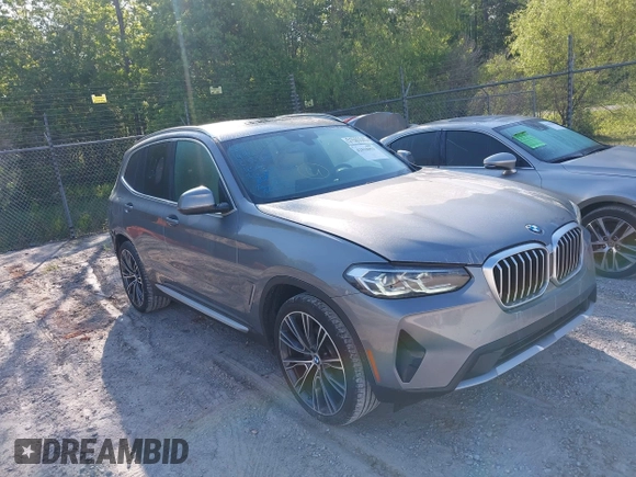 2023 BMW X3 sDrive30i z VIN 5UX43DP00P9S59680, wystawiony jako IAAI lot #42018453 z przebiegiem Nie podano mil oraz . Historia ofert i sprzedaży dostępna na DreamBid. Obrazek 1.