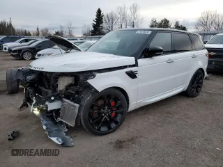 2022 Land Rover Range Rover Sport HST with VIN SALWS2RU8NA213035, listed as a Copart auction lot 81620624 with 36,799 mi miles and Salvage Title. Bid and sale history available at carsss.com. Image 1.