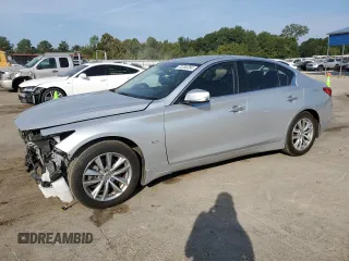 2017 Infiniti Q50 2.0t Sport with VIN JN1CV7AR8HM682394, listed as a Copart auction lot 72235254 with 117,380 mi miles and Salvage Title. Bid and sale history available at carsss.com. Image 1.