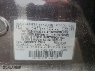 2015 Nissan Versa SV with VIN 3N1CN7AP9FL836939, listed as a Copart auction lot 54245795 with 149,446 mi miles and Clean Title. Bid and sale history available at carsss.com. Image 12.