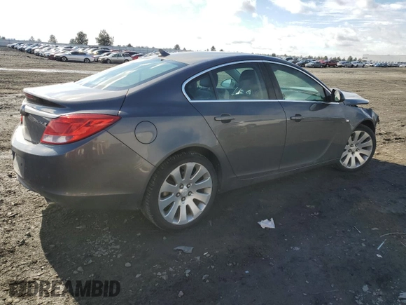 2011 Buick Regal CXL Turbo TO6 with VIN W04G05GV5B1112720, listed as a Copart auction lot 47566325 with 96,633 mi miles and Salvage Title. Bid and sale history available at carsss.com. Image 3.