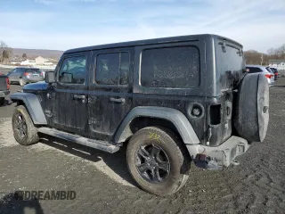 2019 Jeep Wrangler Unlimited Sport with VIN 1C4HJXDG2KW566080, listed as a Copart auction lot 44559215 with 84,646 mi miles and Salvage title. Bid and sale history available at DreamBid. Image 2.