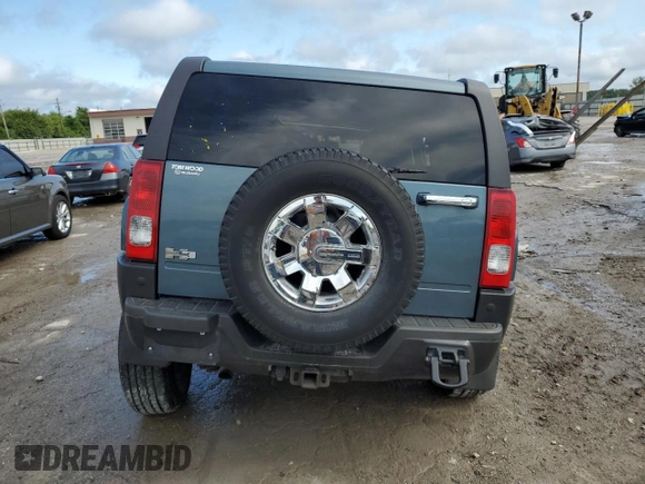 2007 Hummer H3 SUV with VIN 5GTDN13E078193447, listed as a Copart auction lot 67663434 with 153,450 mi miles and Salvage Title. Bid and sale history available at carsss.com. Image 6.