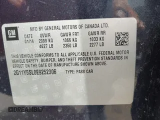 2014 Chevrolet Impala LS z VIN 2G11Y5SL0E9252306, wystawiony jako IAAI lot #42228836 z przebiegiem 183 764 mil mil oraz . Historia ofert i sprzedaży dostępna na DreamBid. Obrazek 9.