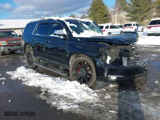 2015 Chevrolet Tahoe LTZ with VIN 1GNSKCKC8FR185230, listed as a IAAI auction lot 41434891 with 1 mi miles. Bid and sale history available at carsss.com. Image 1.