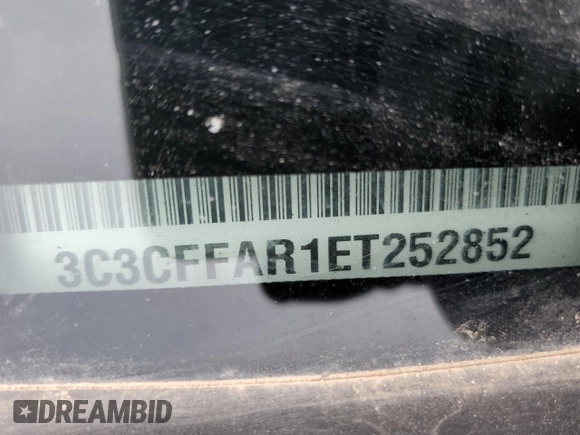 2014 FIAT 500 Pop with VIN 3C3CFFAR1ET252852, listed as a Copart auction lot 48021325 with 110,402 mi miles and Salvage Title. Bid and sale history available at carsss.com. Image 12.
