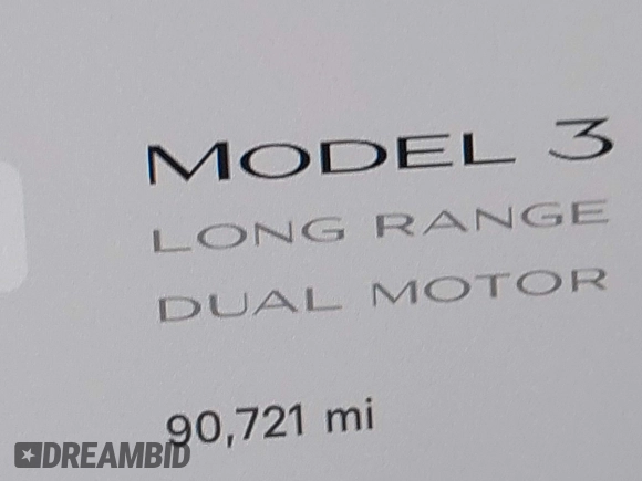 2019 Tesla Model 3 Long Range with VIN 5YJ3E1EBXKF512710, listed as a IAAI auction lot 42063737 with 90,721 mi miles and . Bid and sale history available at DreamBid. Image 16.