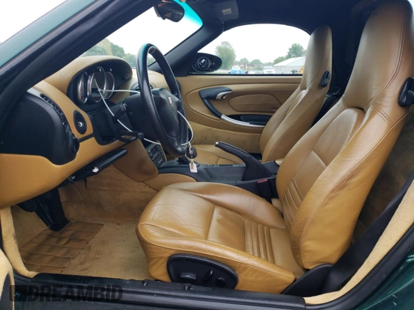 2002 Porsche Boxster S with VIN WP0CB29892U663753, listed as a Copart auction lot 55394025 with 62,241 mi miles and Salvage title. Bid and sale history available at DreamBid. Image 7.