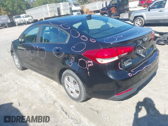 2017 Kia Forte LX with VIN 3KPFK4A79HE045187, listed as a IAAI auction lot 41428484 with 87,938 mi miles. Bid and sale history available at carsss.com. Image 3.