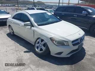 2015 Mercedes-Benz CLA 250 with VIN WDDSJ4EBXFN162498, listed as a IAAI auction lot 42159178 with 143,435 mi miles and . Bid and sale history available at DreamBid. Image 1.