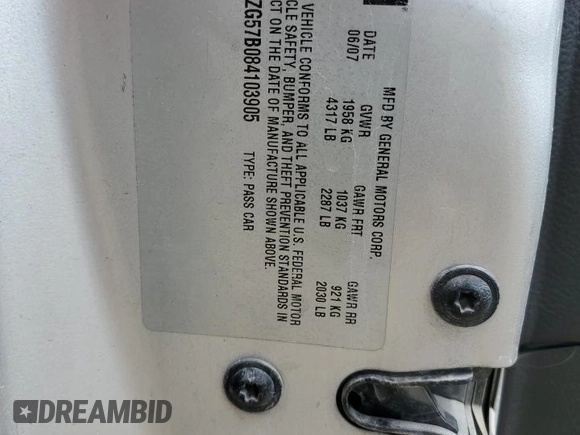 2008 Pontiac G6 z VIN 1G2ZG57B084103905, wystawiony jako Copart lot #54426755 z przebiegiem 219 660 mil mil oraz Szkoda całkowita • Salvage title. Historia ofert i sprzedaży dostępna na DreamBid. Obrazek 12.