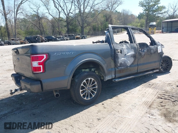2018 Ford F-150 XL with VIN 1FTEW1C54JFB20433, listed as a IAAI auction lot 41916280 with 1 mi miles. Bid and sale history available at carsss.com. Image 4.