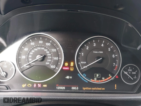 2015 BMW 3 Series 320i with VIN WBA3B1G56FNT64298, listed as a IAAI auction lot 41695116 with 125,926 mi miles. Bid and sale history available at carsss.com. Image 7.