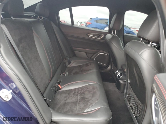 2017 Alfa Romeo Giulia Quadrifoglio with VIN ZARFAEAV0H7548796, listed as a Copart auction lot 81103094 with 63,028 mi miles and Salvage Title. Bid and sale history available at carsss.com. Image 10.