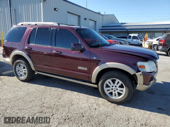 2007 Ford Explorer Eddie Bauer with VIN 1FMEU74897UB74117, listed as a Copart auction lot 86763624 with 199,833 mi miles and Salvage title. Bid and sale history available at DreamBid. Image 4.