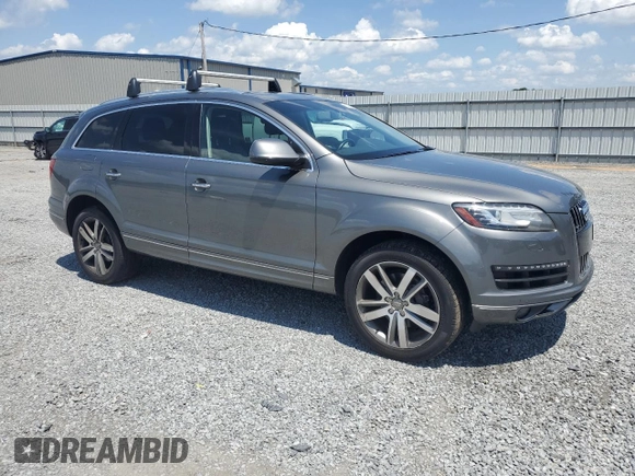 2014 Audi Q7 Premium Plus with VIN WA1LGAFE6ED014979, listed as a Copart auction lot 61958095 with 120,754 mi miles and Clean title. Bid and sale history available at DreamBid. Image 4.