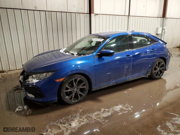 2018 Honda Civic Hatchback Sport with VIN SHHFK7H46JU426068, listed as a Copart auction lot 89337495 with 97,711 mi miles and Salvage Title. Bid and sale history available at carsss.com. Image 1.