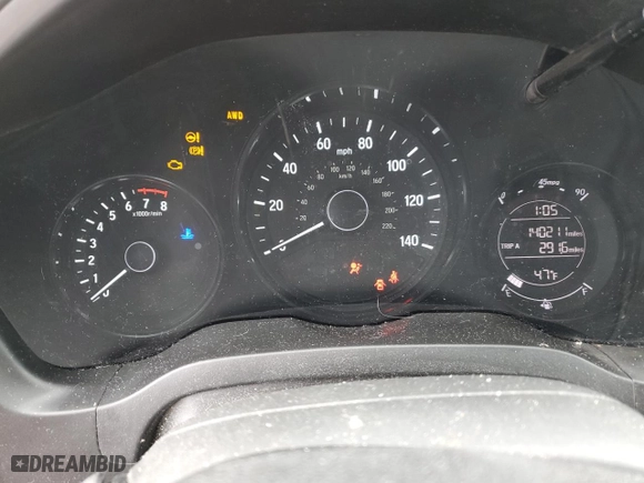 2016 Honda HR-V LX with VIN 3CZRU6H38GM769117, listed as a Copart auction lot 46916455 with 140,211 mi miles and Salvage Title. Bid and sale history available at carsss.com. Image 9.